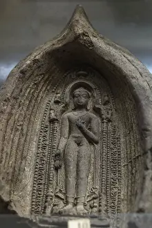 Terracotta Buddha statue in Baroda Museum and Picture Gallery