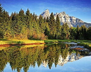 Category Mountain Landscapes Prints: Tetons, Jackson Hole, valley in Wyoming