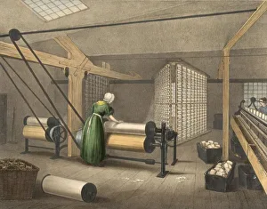Textile industry, The processing of cotton around 1840