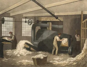 Textile industry, The processing of cotton around 1840