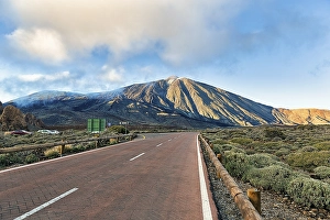 TF-24 road, view of Pico del Teide volcano