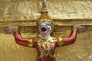 THA Thailand Bangkok Wat Phra Kaeo Temple. |