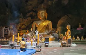 Tham Khao Luang is a large cave consisting of three linked chambers