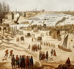 Thames Frost Fair, 1683, London
