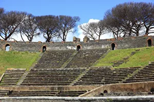 The theatre, Pompeii, ancient city in Campania on the Gulf of Naples