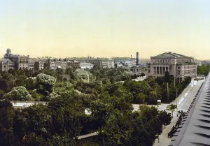 Theatre and promenade of Riga, formerly Russia