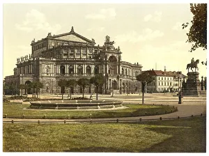 The theatre, Semperoper, in the old town of Dresden