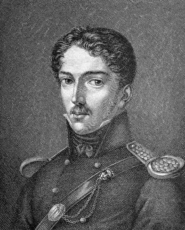 Theodor Koerner wearing the uniform of the Luetzower army