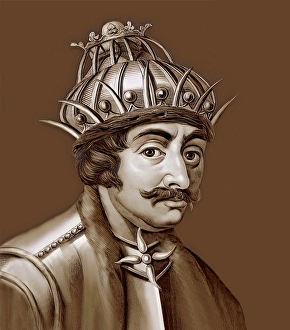 Theodoric the Great, Flavius Theodericus Rex, ca 454-526, king of the Ostrogoths from the Amali family, regent of the Visigoths and Italy, digitally edited