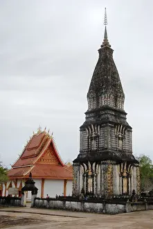 Theravada Buddhism, grey high stupa