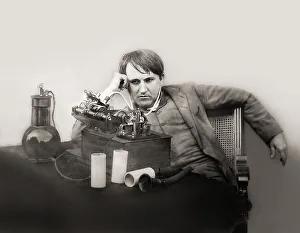Thomas Edison at his Laboratory on 16 June 1888