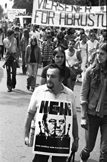 Several thousand demonstrators came to protest for disarmament and peace in Vietnam on Anti-War Day