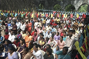 Thousands of Christians from Marol and around attended Holy mass organized by Parishioners of Marol Village at the Historic 500 year old St John The Baptist Church at Seepz, MIDC, Andheri (E) the western suburbs of Bombay now Mumbai, Maharashtra