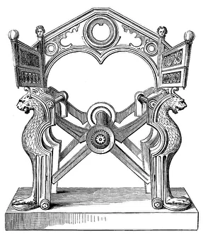 Throne of Dagobert I, King of the Franks, 603-639