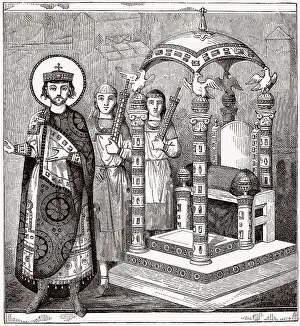 The throne of the emperor of Constantinople