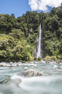 Thunder Creek Waterfall, Makarora River
