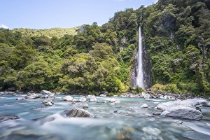 Thunder Creek Waterfall, Makarora River