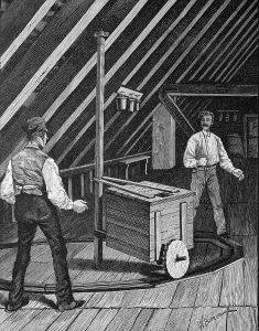 Thundering drum for generating thunder on the stage