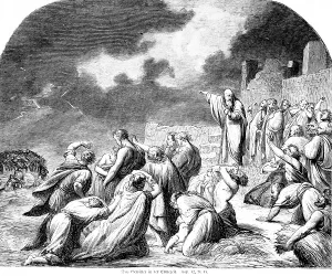 The thunderstorm in harvest time