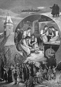 Thuringian New Year customs with magic circle