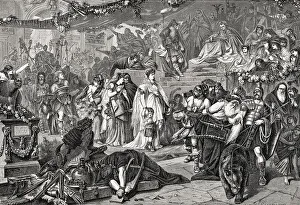 Thusnelda, the wife of Arminius at the Triumph of Germanicus