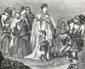 Thusnelda, the wife of Arminius at the Triumph of Germanicus