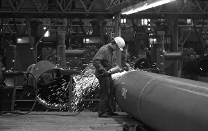 The Thyssen pipe mill, here in Duisburg in 1968