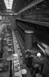 The Thyssen pipe mill, here in Duisburg in 1968