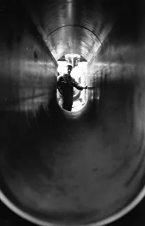 The Thyssen pipe mill, here in Duisburg in 1968