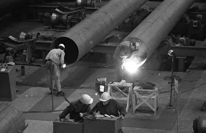The Thyssen pipe mill, here in Duisburg in 1968