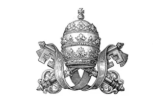 Tiara, also triregnum, papal crown or occasionally called Roman crown