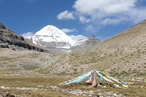 Category Buddhism Prints: Tibetan Buddhism, colorful prayer flags