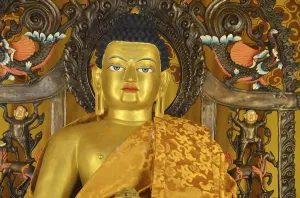 Tibetan Buddhism, illuminated Buddha figure