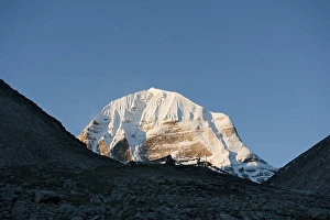 Category Buddhism Prints: Tibetan Buddhism, snow-capped sacred Mount Kailash