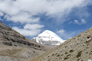 Tibetan Buddhism, snow-covered holy Mount Kailash
