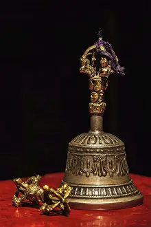 Tibetan Buddhist ritual objects still life