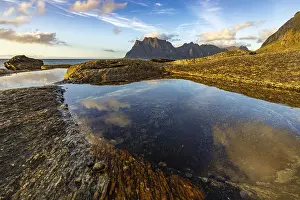 Tidepools in Uttakleiv, Lofoten, Nordland, Norway