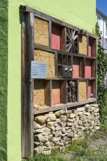Framed Print : Tierhotel, insect hotel, nesting aid for insects