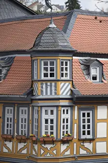 Timber-frame, bay window, facade