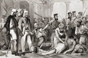 Times Correspondent looking at sacking of Kaiser Bach capture of Lucknow, India, Asia
