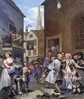 Times of the Day Noon From the original picture by Hogarth from The Works of Hogarth published London 1833