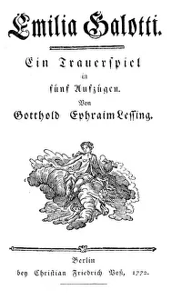 Title of the first edition of of Emilia Galotti