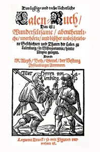 Title of an old print of the Lalenbuch book