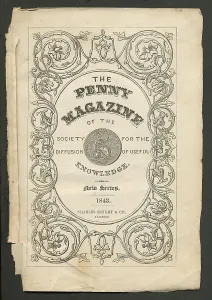 Title page of english The Penny Magazine of the society for the diffusion of useful knowledge bound copy printed in