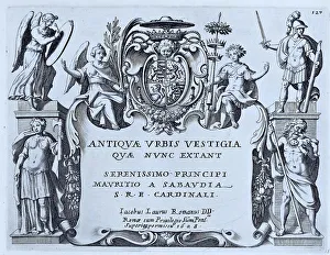 Title page frame with title information