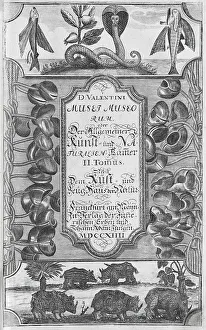 Title page or frontispiece, copperplate engraving from Museum Museorum