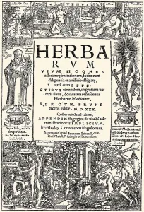 Title page of Illustrated herbal book