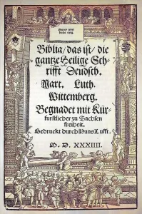 Title page of Martin Luther's Bible