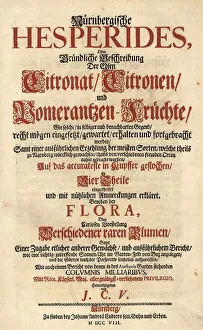 Title page, Nuernbergische Hesperides