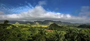 Tobacco fields and the Mogotes karst mountains